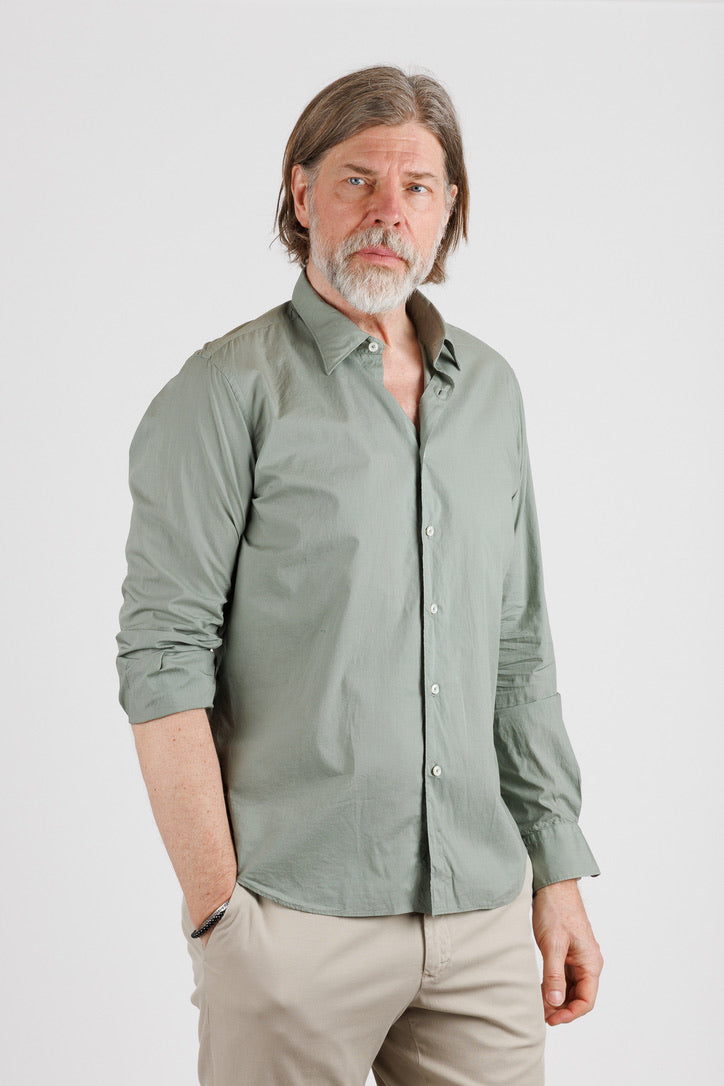 XACUS: Tailor. Long sleeve shirt in Popline