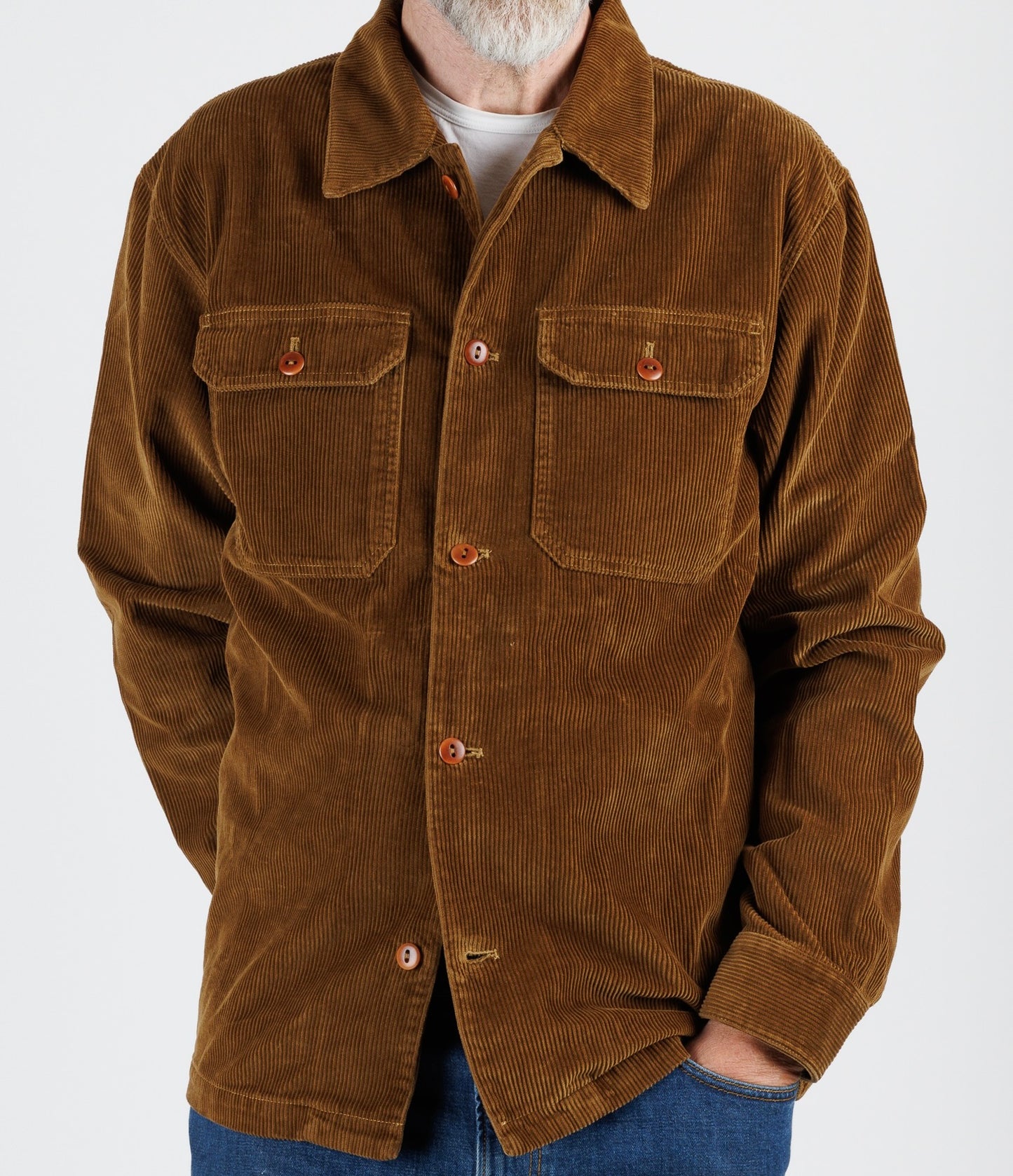 Tela Genova: Greto overshirt in corduroy