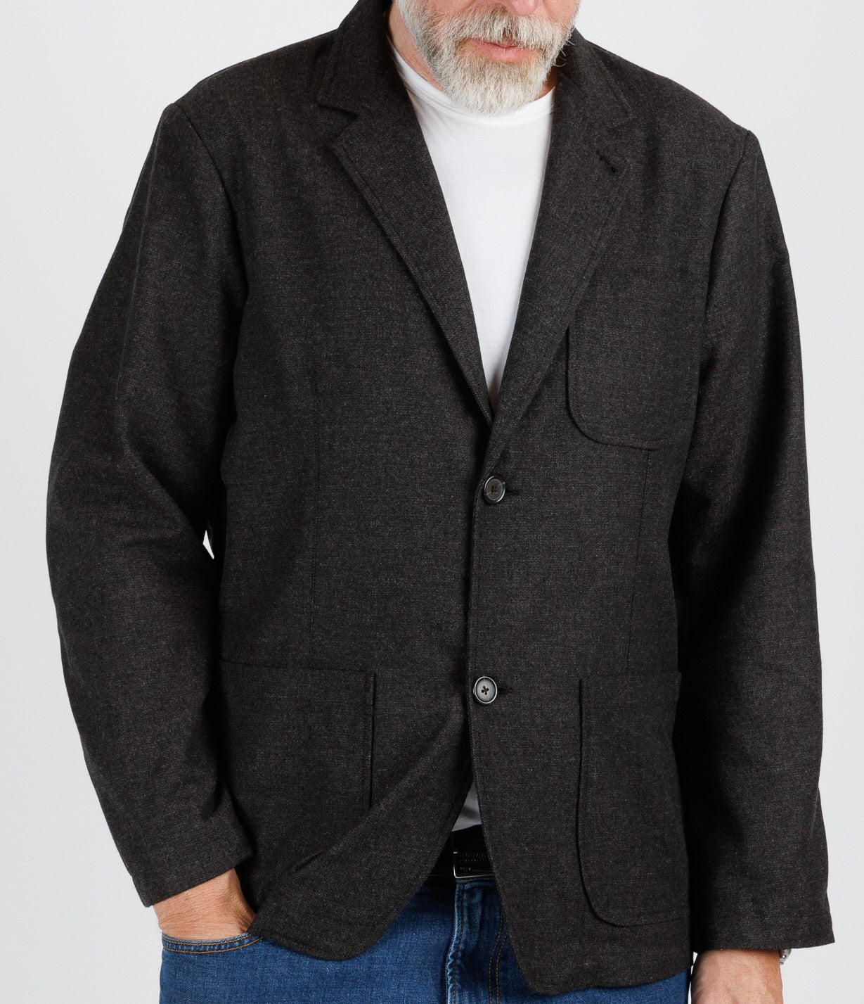 Universal Works: Two Button jacket in upcycled Tweed