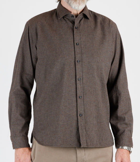 Xacus: Taylor, Washed Cotton Flanell Shirt