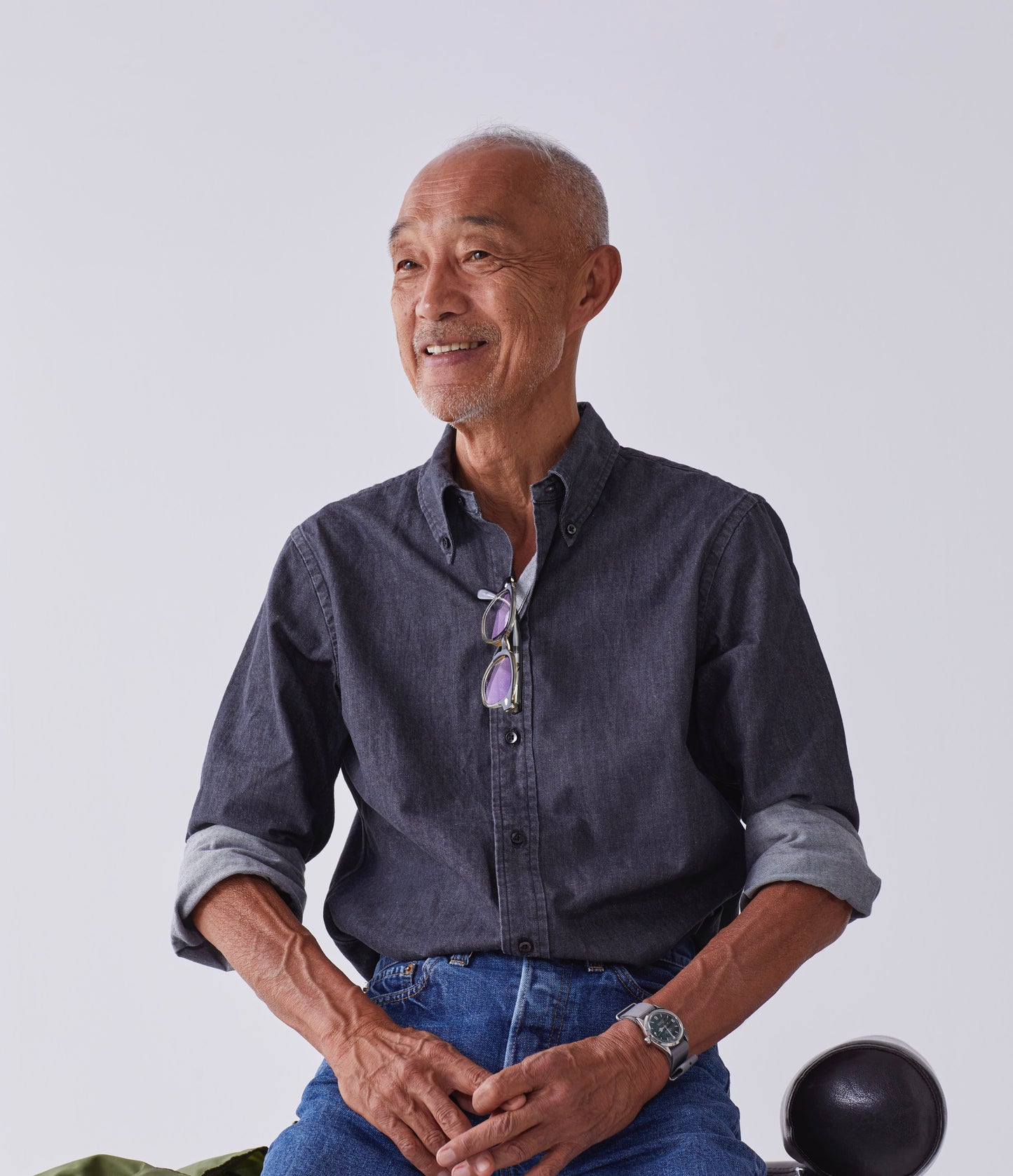 Far East Manufacturing: Oxford shirt in Denim