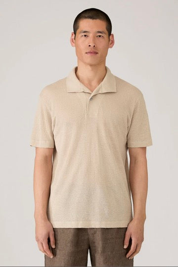 Sunspel: Linen Pique Polo shirt