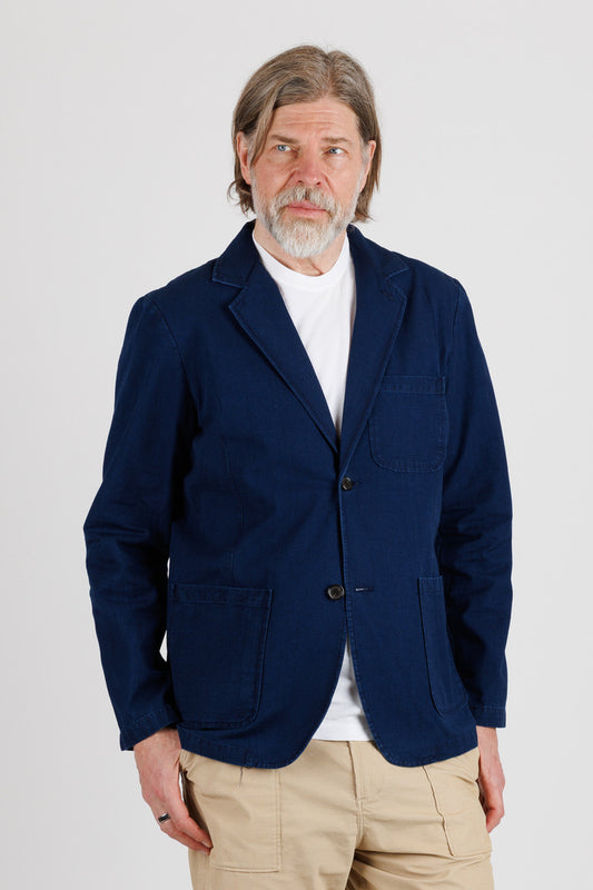 Universal Works: Two button indigo denim jacket