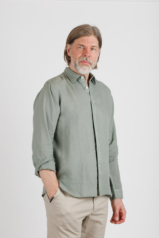 XACUS:  Legacy Shirt. Linen, Garment Died