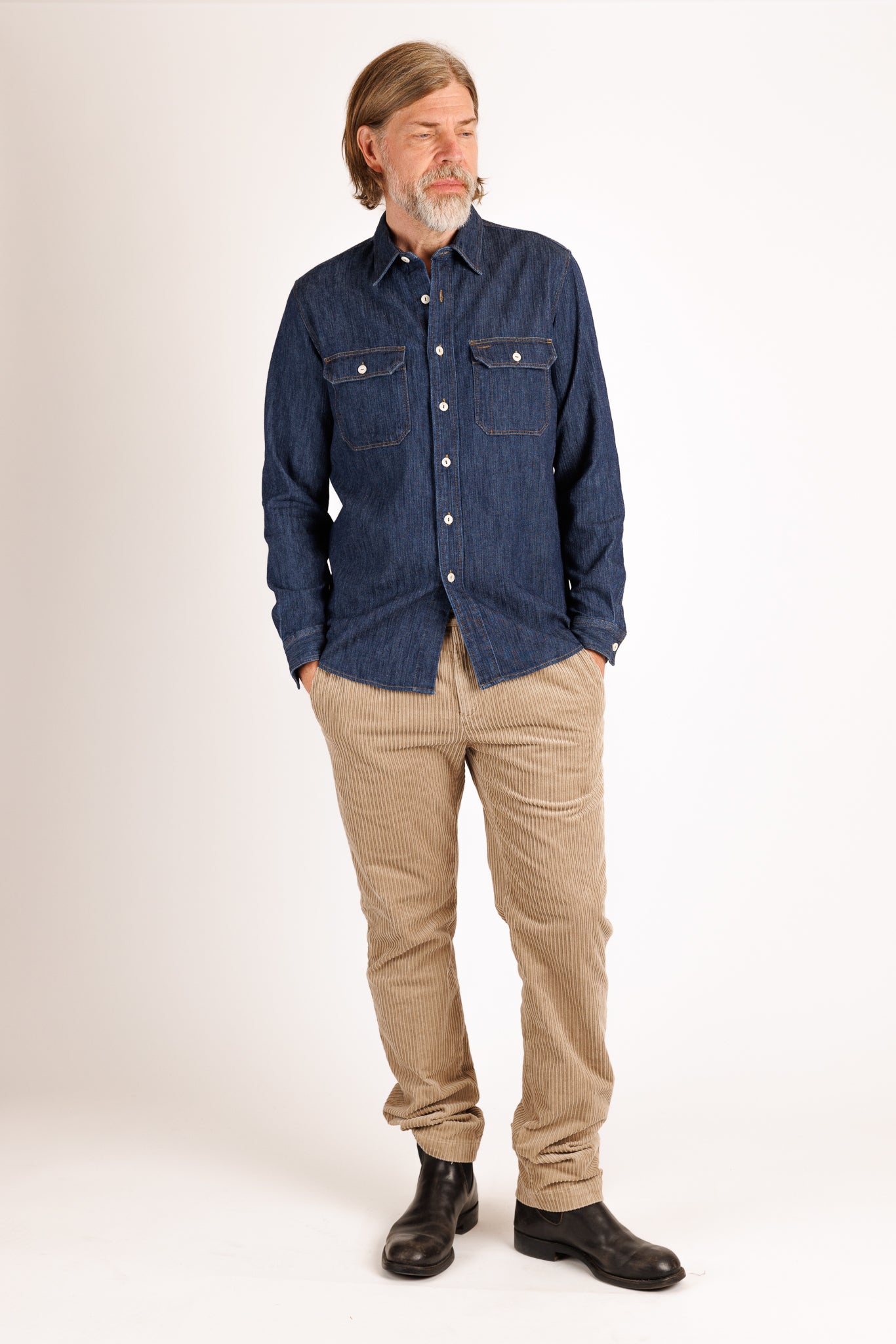 Tela Genova:  Emilio Denim Shirt