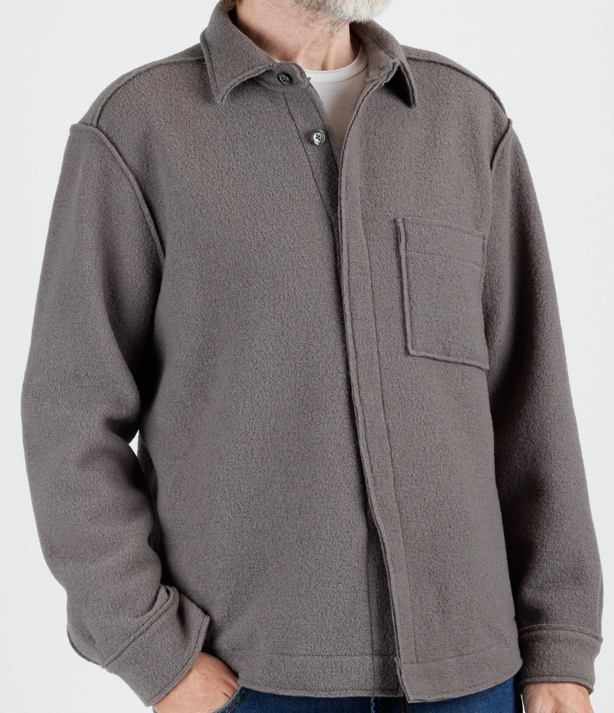 Xacus: Overshirt in Boiled Wool