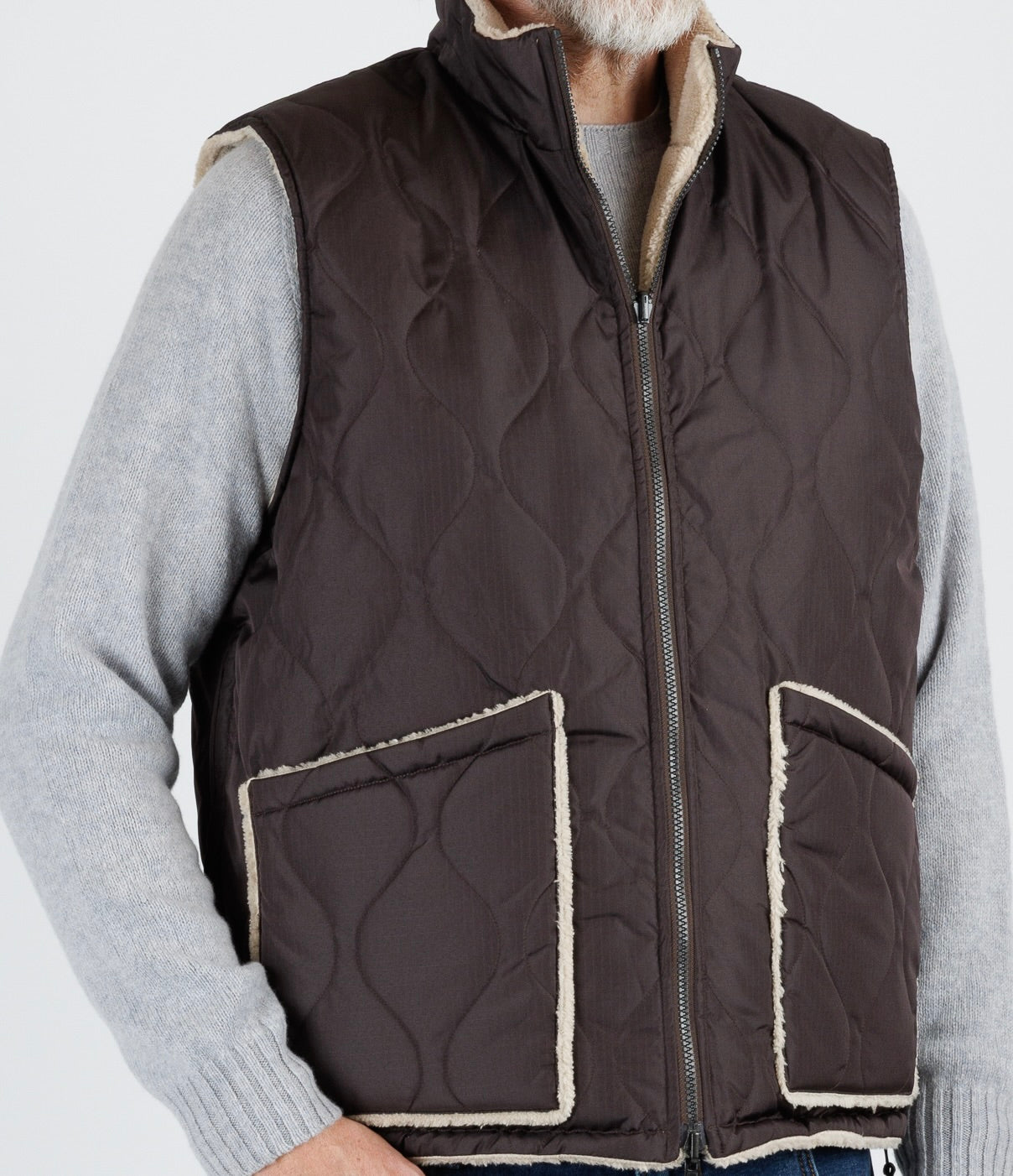 Taion:  Military Reversable "High neck" down vest
