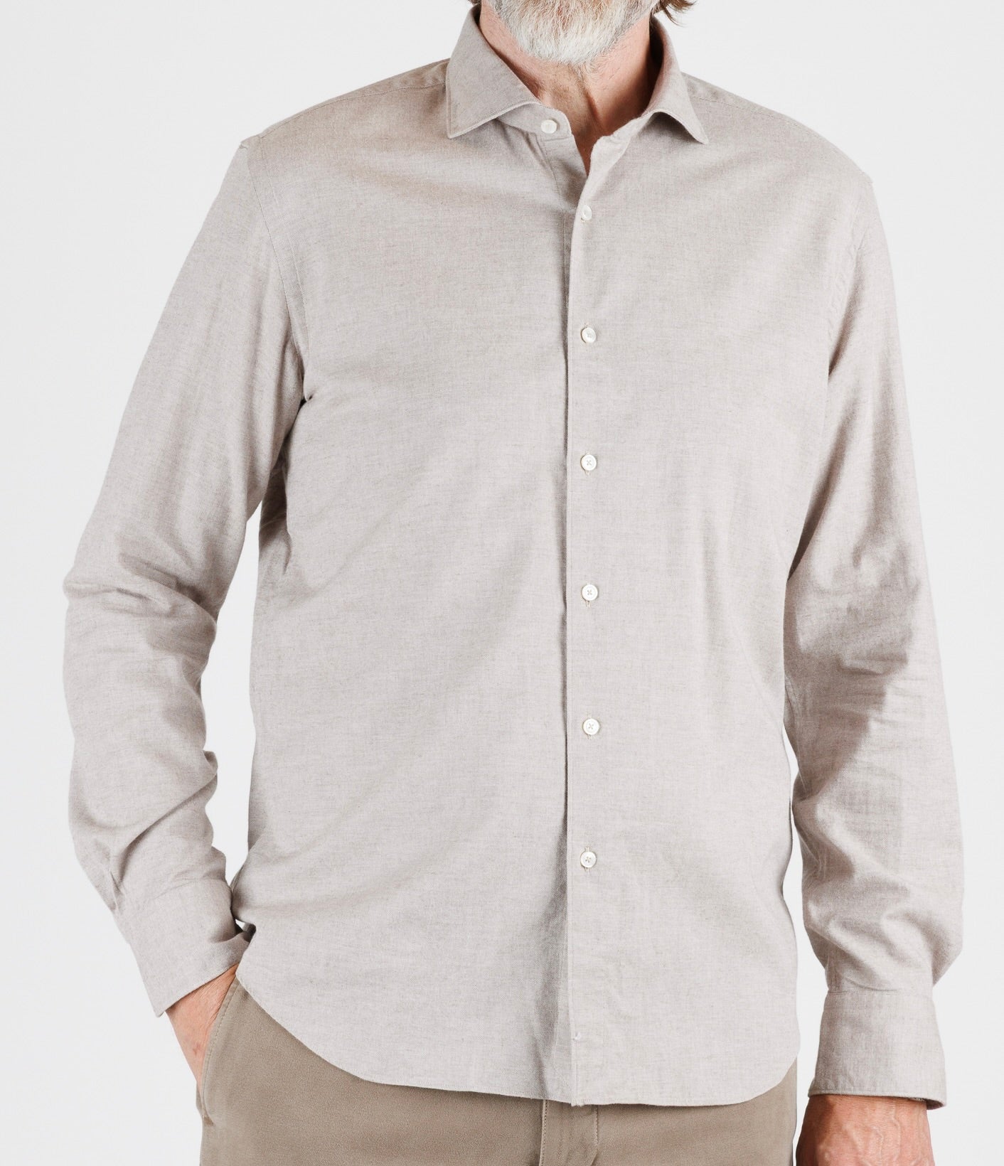 Xacus: Taylor, Washed Cotton Flanell Shirt